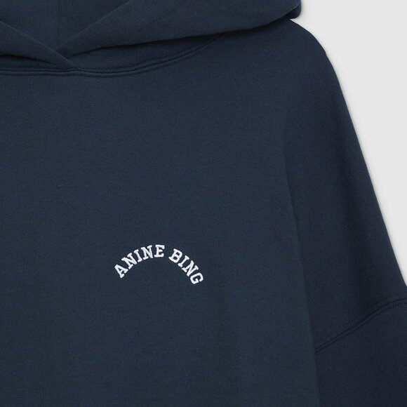 Brand New Anine Bing Leone Jogger & Lucy Hoodie Set - Navy, Size M (Oversized) - Picture 4 of 11